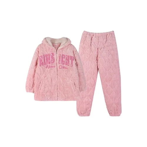 Qiao Ni Tong Пижамный комплект женский розовый