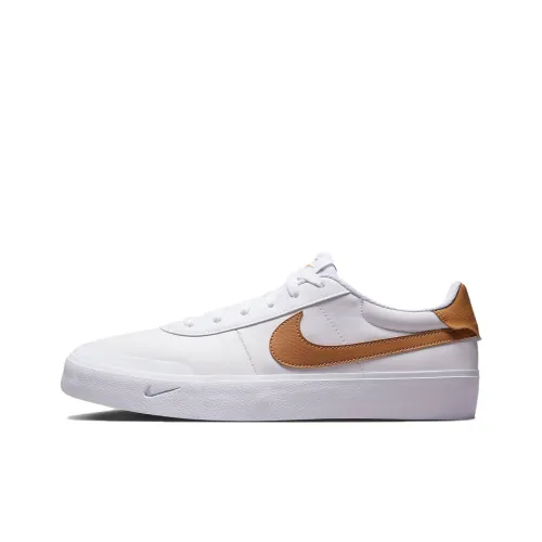Nike Court Shot Slip Resistant Abrasion Resistant Low Top Скейтборд Кроссовки Мужские Белый Коричневый