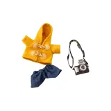 Желтое твидовое пальто + камера