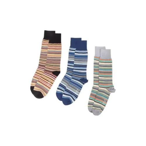 Paul Smith 3 Pack Полосатые Мужские Носки до икры MID