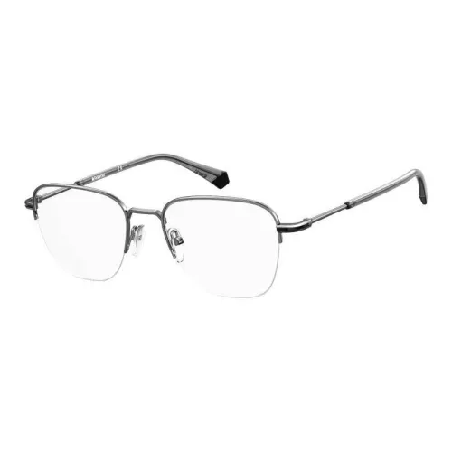 Polaroid Металл Нерегулярная форма Оправы для очков Мужской Серебряный