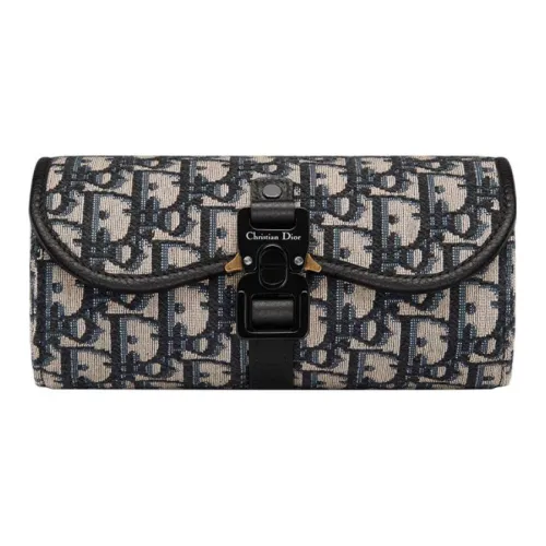 DIOR Ткань Хранение Сумка Мужская Бежевая Черная