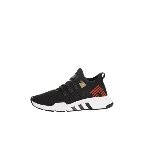 Adidas EQT SUPPORT MID Противоскользящий устойчивый к истиранию MID Топ Детские Баскетбольные кроссовки Черный Детский