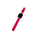 Красный/Медвежонок Полосы Вельвет Кожа