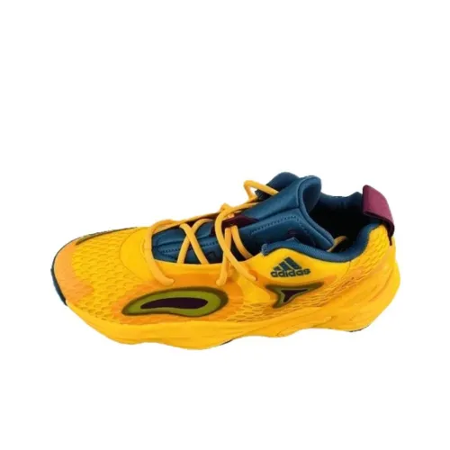 Adidas Exhibit A Slip-resistant Abrasion-resistant Low-top Basketball Shoes Men's Yellow Adidas Exhibit A Slip-resistant Abrasion-resistant Низкие Кеды для баскетбола Мужские Желтые