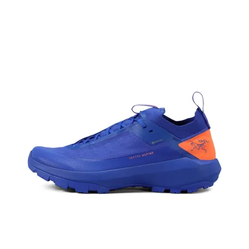 Arcteryx Vertex Alpine Slip-Resistant Abrasion-Resistant Low Top Hiking Shoes Men's Blue Арктерикс Вершина Альпина Противоскользящие Устойчивые к Износу Низкий Топ Походная Обувь Мужская Синяя