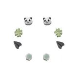 Серьги-гвоздики, простой дизайн, комплект из четырех штук