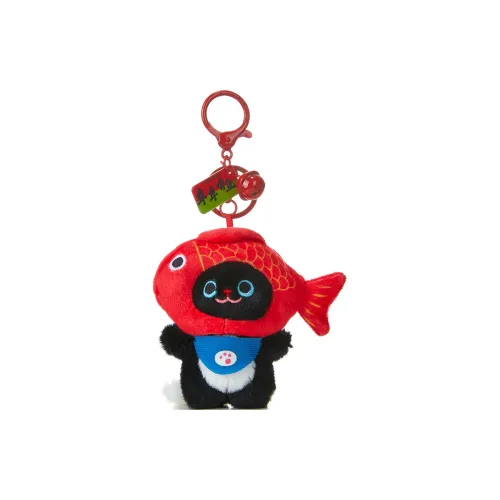 Боул Счастливый кои Рыбка Котенок Куклы Плюшевый Брелок 11 см Высота