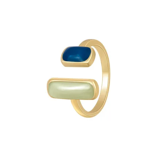 NATURALLYJOJO Медный капли масло кольца женские золотой