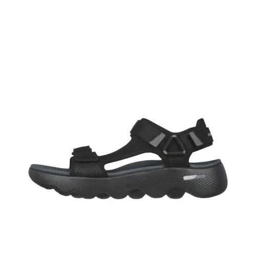 Skechers Go Walk Massage Fit Пляжные сандалии Мужские Черные Серые