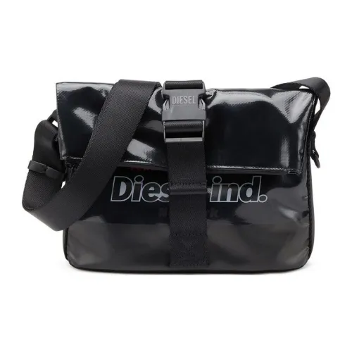 DIESEL PVC Курьерская сумка Сумка через плечо Сумка для ноутбука Мужская Черная