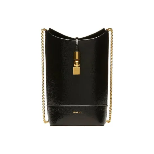 BALLY Корова Кожа Ведрообразная Сумка Сумка через плечо Мини Женский Черный