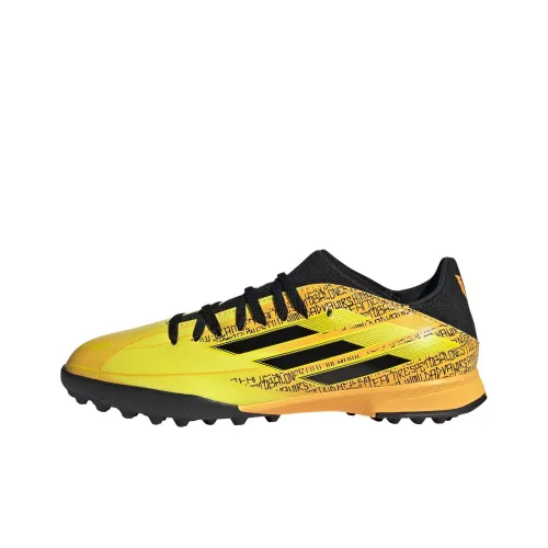 Speedflow x Adidas Messi Slip-resistant Abrasion-resistant Low Top Детская футбольная обувь Желтая Подростки