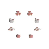 Комплект из пяти простых мини-серьг-гвоздиков