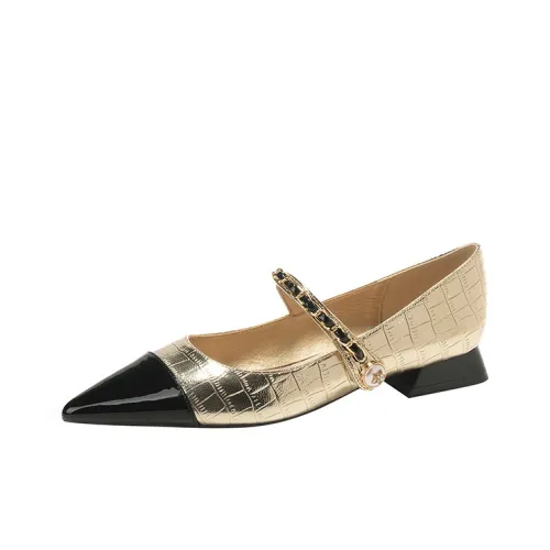 Bamiti Грубый каблук Мэри Джейн туфли 2 см женские