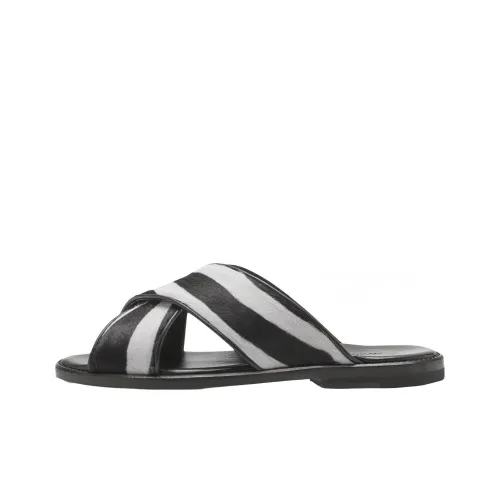 MANOLO BLAHNIK Слипоны Мужской Черный Белый