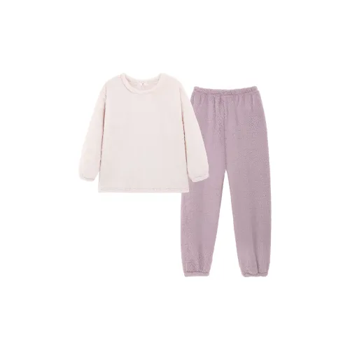 WANANNI Пижамный комплект женский абрикосовый фиолетовый