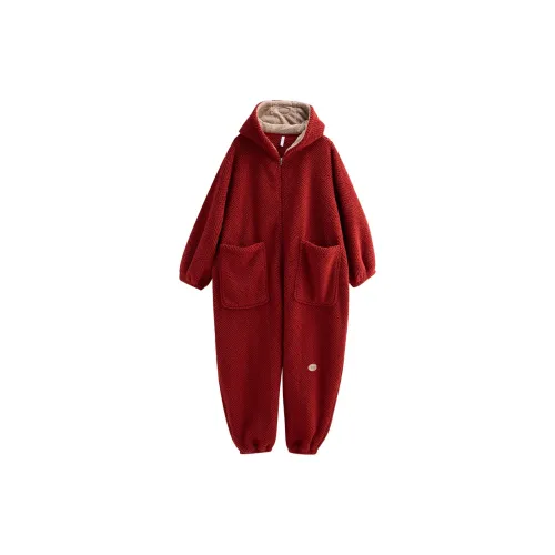 Same Language Домашние комбинезоны Женские Китайский Красный