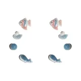 Простота Мини Набор Серьги Одиночные