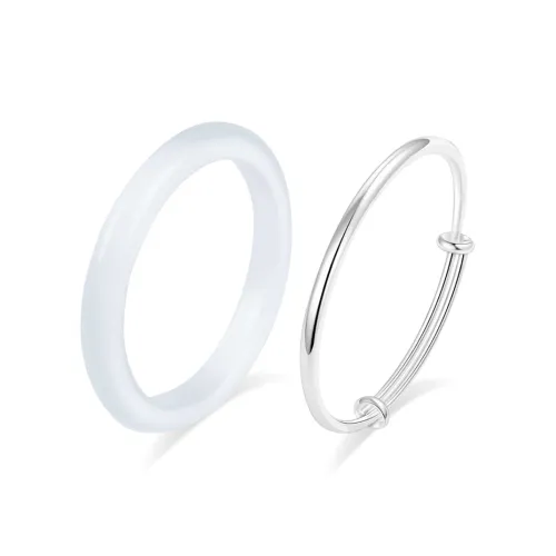 D.K.X Artificial Glass Cat Eye Bangles Women's