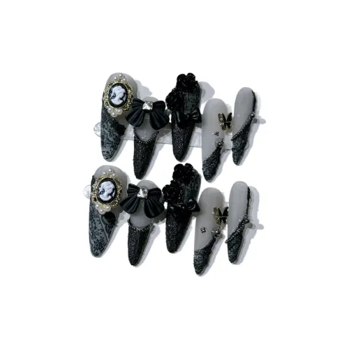 XIBI Городской CHIC Стиль Готический Барокко False Nail Короткий LADDER 15 мм