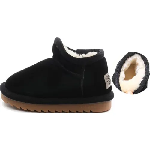 Babaya Slip-resistant Abrasion-resistant Thermal Baby Shoes Black Baby