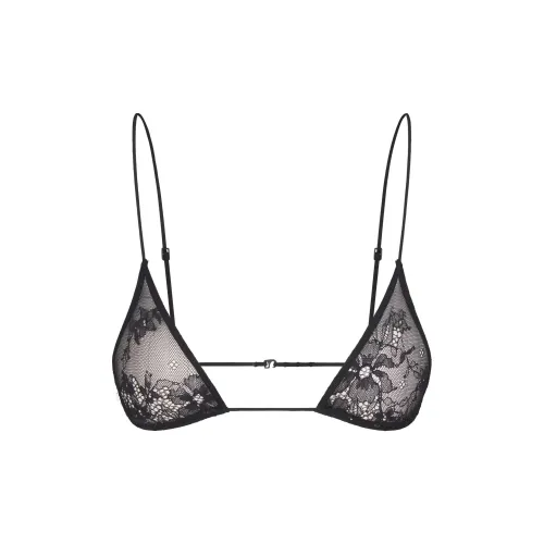 SKIMS FW24 Ультра Fine LACE MICRO TRIANGLE Бюстгальтер Bra Women's 1 Pack ONYX Оникс