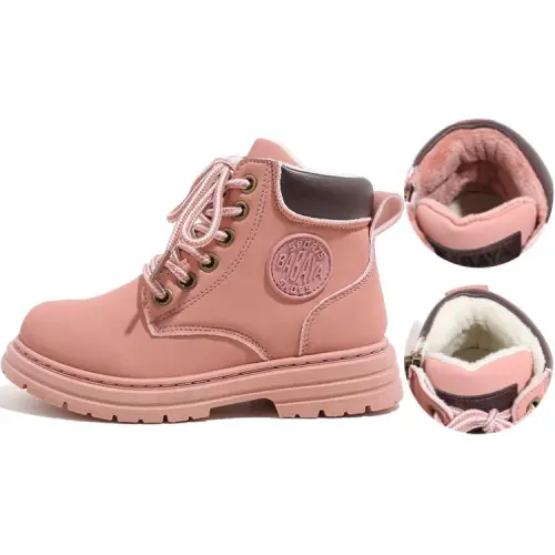 Babaya Slip-resistant Амортизация Термический Высокий Топ Детские Ботинки Розовый Детский