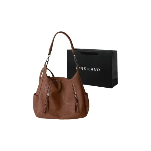 PINK·LAND ПУ (полиуретан) Сумка-тоут Сумка для покупок Сумка через плечо Женская Коричневый Черный Кофейный