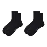 2 упаковки (черные) носки без рисунка