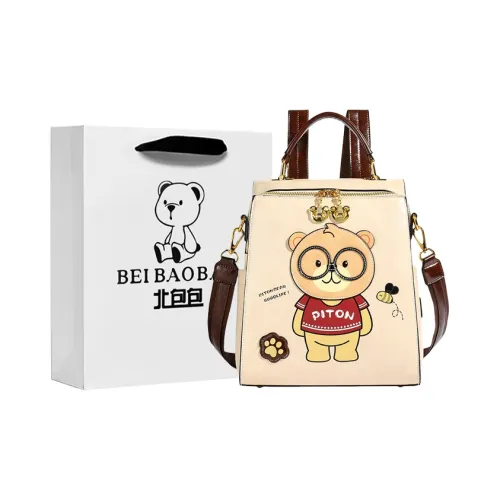 North Pack ПУ (полиуретан) Рюкзак Женские Экрю Розовый Коричневый