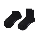 2 пачки (Черные короткие носки + Черные носки-трусы)