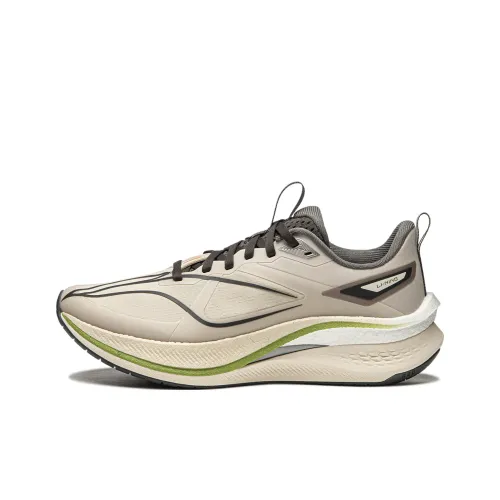 LINING Red Hare 7 Pro Амортизация Износостойкие Низкие Кроссовки для Бега Женские Бежево-Серые