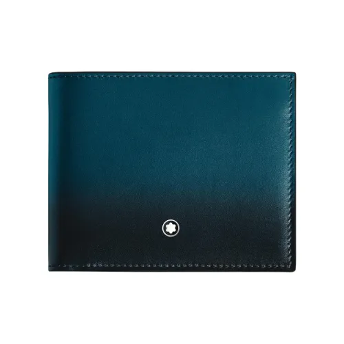 MONTBLANC Meisterstuck Full Зернистая кожа коровы Кошелек Мужской Cyprus Синий