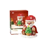 Санта-Клаус держит волшебное дерево с светящейся основой в темноте