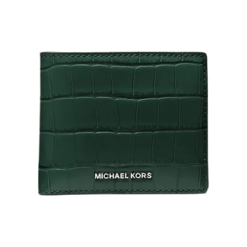 MICHAEL KORS Hudson Тисненая кожа Кошелек Мужской Лесной зеленый