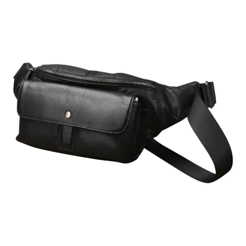 CMLZIUA Топ Коровья кожа Бананка Стандартный Унисекс Черный