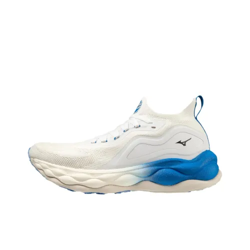 Mizuno Wave Neo Slip-Resistant Abrasion-Resistant MID Топ Повседневные Беговые Кроссовки Мужские Белые Синие