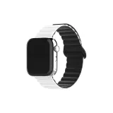 Apple Silicone Magnetic Ring Clasp, White & Black Color  
Яблоко, силикон, магнитный, кольцо, застежка, белый и черный цвет