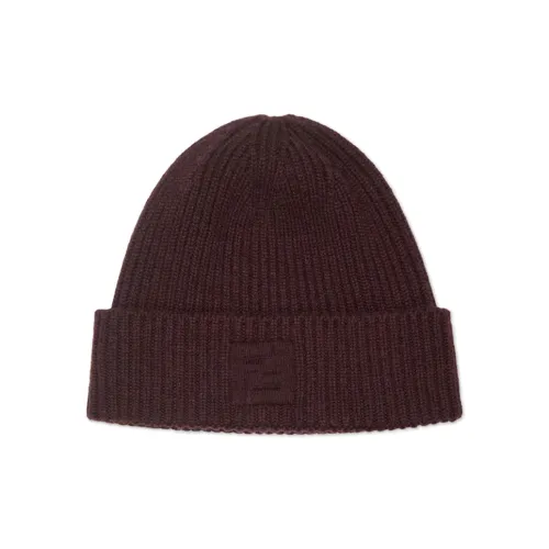 FENDI Флис Шерсть Кашемир Шапки-бини Женские Коричневый