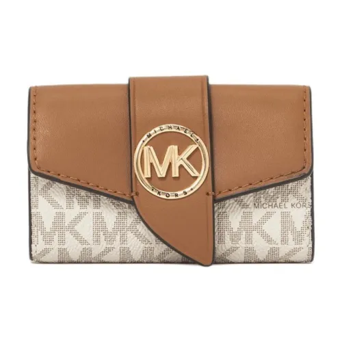 MICHAEL KORS Покрытый холст Key Pouch Экстра малый Женский Ванильный Желудь Однотонный