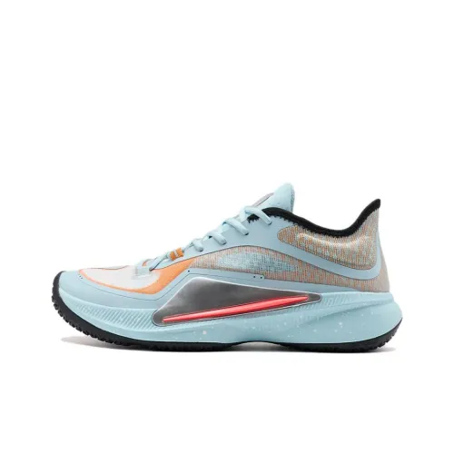 PEAK Flash X6 Ultra Light Edition Устойчивый к истиранию Противоскользящий Низкий топ Баскетбольные кроссовки Мужской Синий