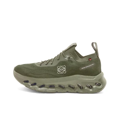 On x LOEWE CLOUDTILT Низкий Топ Повседневная Обувь Женская Армейский Зеленый