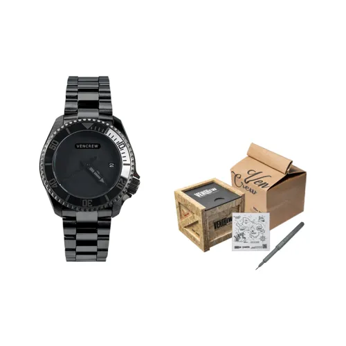 VENCREW 24K BATTLE Автоматический Механический Механизм Часы Унисекс Черный Циферблат