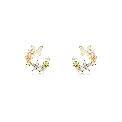 GIFU S925 Серебряные Серьги-гвоздики из стерлингового серебра Женские