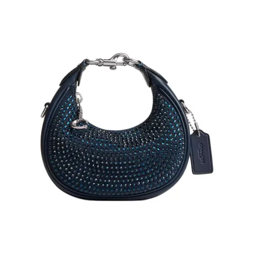 COACH Замша Сумка через плечо Сумка Мини Женская Темно-Морской Синий