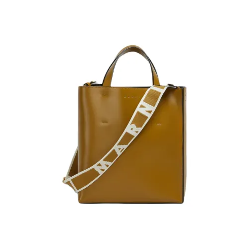 Marni Museo Телячья кожа Тоут Сумка Сумка для покупок Сумка через плечо Сумка Маленькая Женская Коричневая