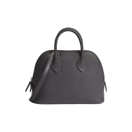 HERMES Bolide Кожа Evercolor Сумка для боулинга Бостонская сумка Ручная сумка Сумка через плечо Мини Женская 85 Ardoise Темно-сланцевый серый