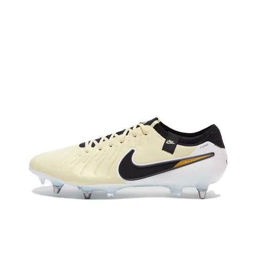 Nike Tiempo Legend 10 SG Мягкая трава Противоскользящие Устойчивые к истиранию Футбольные бутсы Мужские Желтый Черный Белый