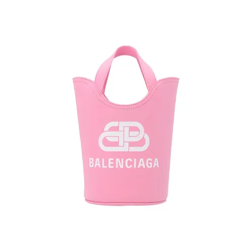 Balenciaga Хлопок Ведрообразная Сумка Сумка-тоут Сумка для покупок Женская Сумка Розовый